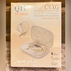 Q11 CYXG TWS Wireless Earbuds in Cream; new in box.